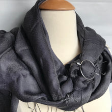 Load image into Gallery viewer, Scarf ring accessory - sterling silver