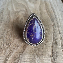 Load image into Gallery viewer, Deep purple jasper sterling silver ring - size 6