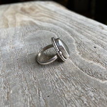 Load image into Gallery viewer, Beach stone and sterling silver ring - size 5.5