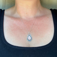 Load image into Gallery viewer, Sterling Silver Necklace with Rose Quartz - Handcrafted Beauty