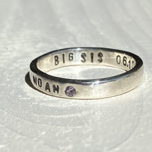 Load image into Gallery viewer, Personalized Sterling Silver Family Ring - Cherish Your Loved Ones