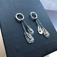 Load image into Gallery viewer, Sterling Silver Woodland Fairy Leaf Earrings - Bohemian Handcrafted Beauties