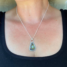 Load image into Gallery viewer, Sterling Silver Green Labradorite Pendant Necklace - Handcrafted Beauty