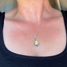 Load image into Gallery viewer, Sterling Silver Necklace with Orange Carnelian - Handcrafted Beauty