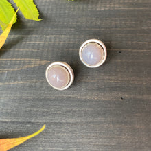 Load image into Gallery viewer, Sterling Silver Grey Sky Agate Gemstone Earrings - Mysterious and Romantic Jewelry