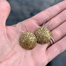 Load image into Gallery viewer, Art Nouveau brass earrings