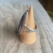 Load image into Gallery viewer, Deep purple jasper sterling silver ring - size 6