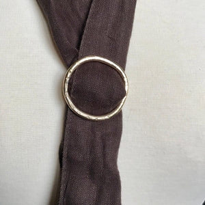 Scarf ring accessory - forged brass
