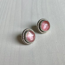 Load image into Gallery viewer, Sterling Silver Pink Tourmaline Quartz Earrings - Love and Compassion