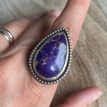 Load image into Gallery viewer, Deep purple jasper sterling silver ring - size 6