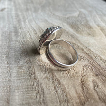 Load image into Gallery viewer, Blue bohemian turquoise and sterling silver ring - size 6.75