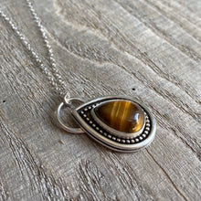 Load image into Gallery viewer, Sterling Silver Necklace with Orange Tiger Eye - Handcrafted Beauty
