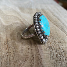 Load image into Gallery viewer, Blue waters turquoise and sterling silver ring - size 6