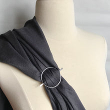 Load image into Gallery viewer, Scarf ring accessory - sterling silver