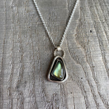 Load image into Gallery viewer, Sterling Silver Green Labradorite Pendant Necklace - Handcrafted Beauty