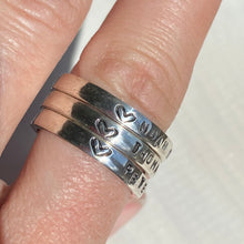 Load image into Gallery viewer, Personalized Sterling Silver Family Ring - Cherish Your Loved Ones