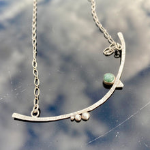 Load image into Gallery viewer, Hand-Forged Sterling Silver Necklace with Guatemalan Green Jade Gemstone