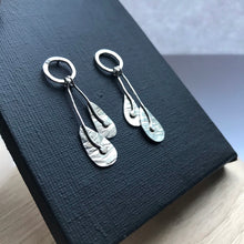 Load image into Gallery viewer, Sterling Silver Woodland Fairy Leaf Earrings - Bohemian Handcrafted Beauties