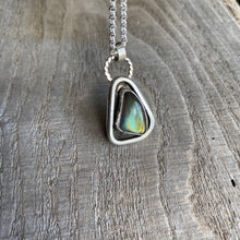 Load image into Gallery viewer, Sterling Silver Green Labradorite Pendant Necklace - Handcrafted Beauty