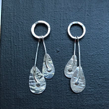 Load image into Gallery viewer, Sterling Silver Woodland Fairy Leaf Earrings - Bohemian Handcrafted Beauties
