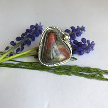 Load image into Gallery viewer, Statement Agate Ring - Handcrafted Sterling Silver - Size 7.5 US