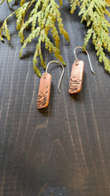 Load image into Gallery viewer, By the lake - copper dangle earrings