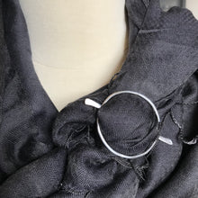 Load image into Gallery viewer, Scarf ring accessory - sterling silver