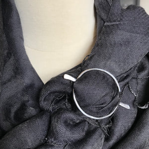 Scarf ring accessory - sterling silver