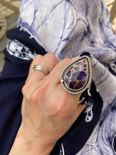 Load image into Gallery viewer, Deep purple jasper sterling silver ring - size 7