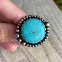 Load image into Gallery viewer, Blue waters turquoise and sterling silver ring - size 6