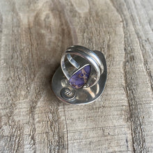 Load image into Gallery viewer, Deep purple jasper sterling silver ring - size 6