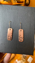 Load image into Gallery viewer, By the lake - copper dangle earrings