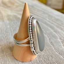 Load image into Gallery viewer, Beach stone and sterling silver ring - size 8