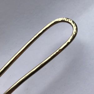 Hair fork - forged brass