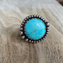 Load image into Gallery viewer, Blue waters turquoise and sterling silver ring - size 6